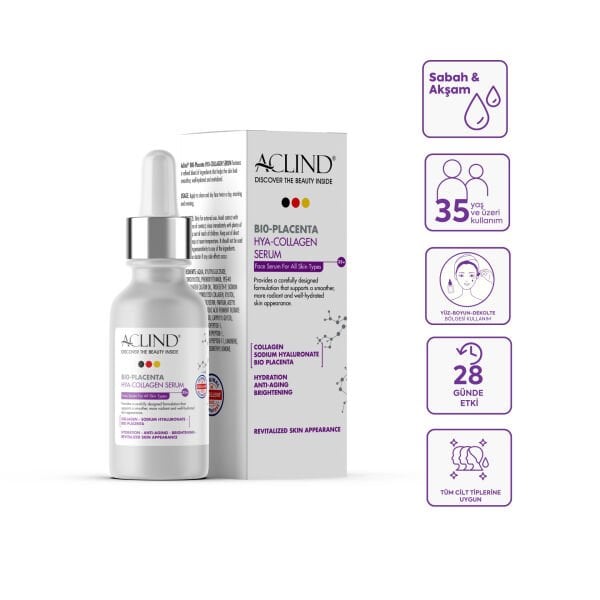 ACLIND® BIO-PLACENTA HYA-COLLAGEN | Yaşlanma Karşıtı Kolajen Serum 30 ml
