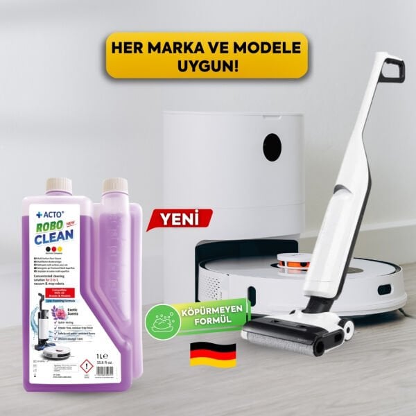 Acto® Robo Clean – Robot & Islak Dikey Süpürgeler İçin Egzotik Kokulu Konsantre Yüzey Temizleyici