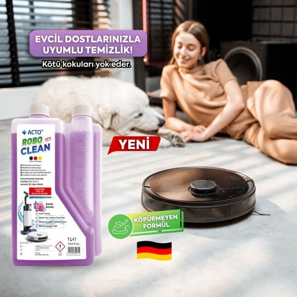 Acto® Robo Clean – Robot & Islak Dikey Süpürgeler İçin Egzotik Kokulu Konsantre Yüzey Temizleyici