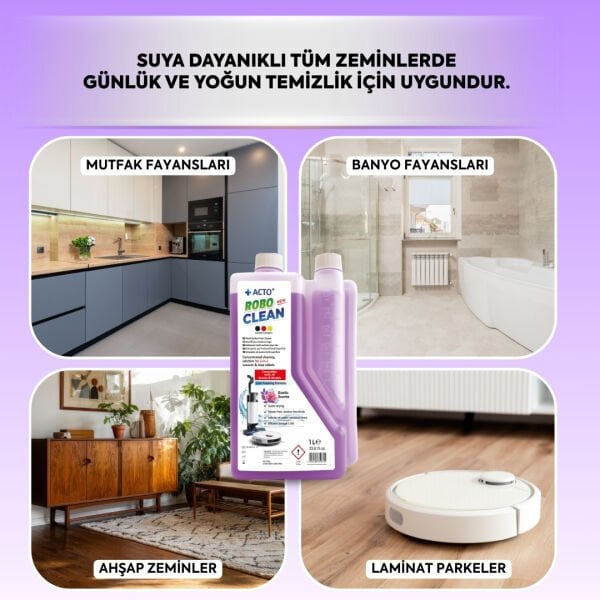 Acto® Robo Clean – Robot & Islak Dikey Süpürgeler İçin Egzotik Kokulu Konsantre Yüzey Temizleyici