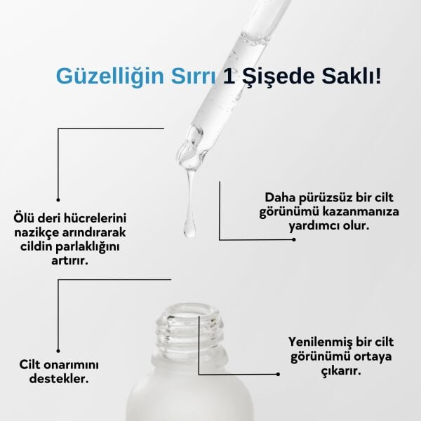 Aclind AHA No:2 Yenileyici Peeling Serumu - Glikolik Asit İçerikli Leke Karşıtı ve Arındırıcı 30 ml