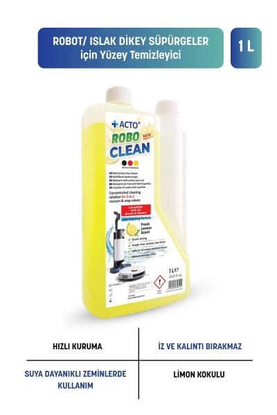 Acto® Robo Clean – Robot & Islak Dikey Süpürgeler İçin Konsantre Yüzey Temizleyici