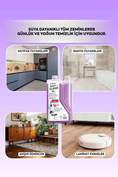 Acto® Robo Clean – Robot & Islak Dikey Süpürgeler İçin Egzotik Kokulu Konsantre Yüzey Temizleyici