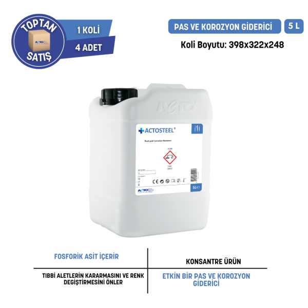 ACTOSTEEL® 5 L Pas ve Korozyon Giderici- Toptan Satış