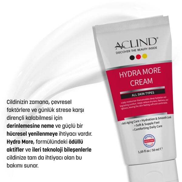 Aclind Hydro More Cream – Yoğun Nem ve Pürüzsüz Cilt Bakım Kremi