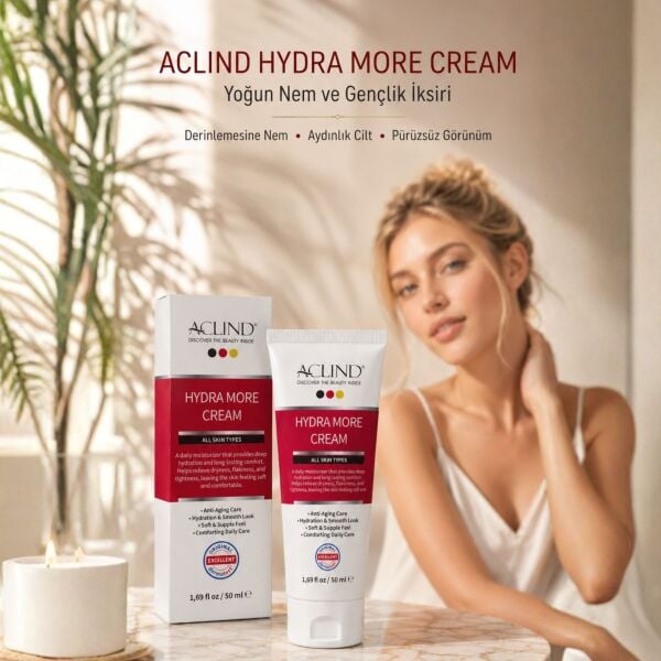 Aclind Hydro More Cream – Yoğun Nem ve Pürüzsüz Cilt Bakım Kremi