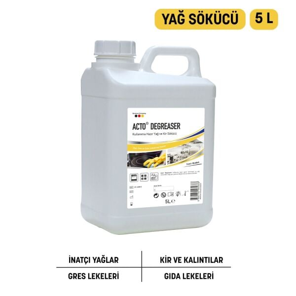 Degreaser 5 L | Kullanıma Hazır Yağ Ve Kir Çözücü | Etkili Formül