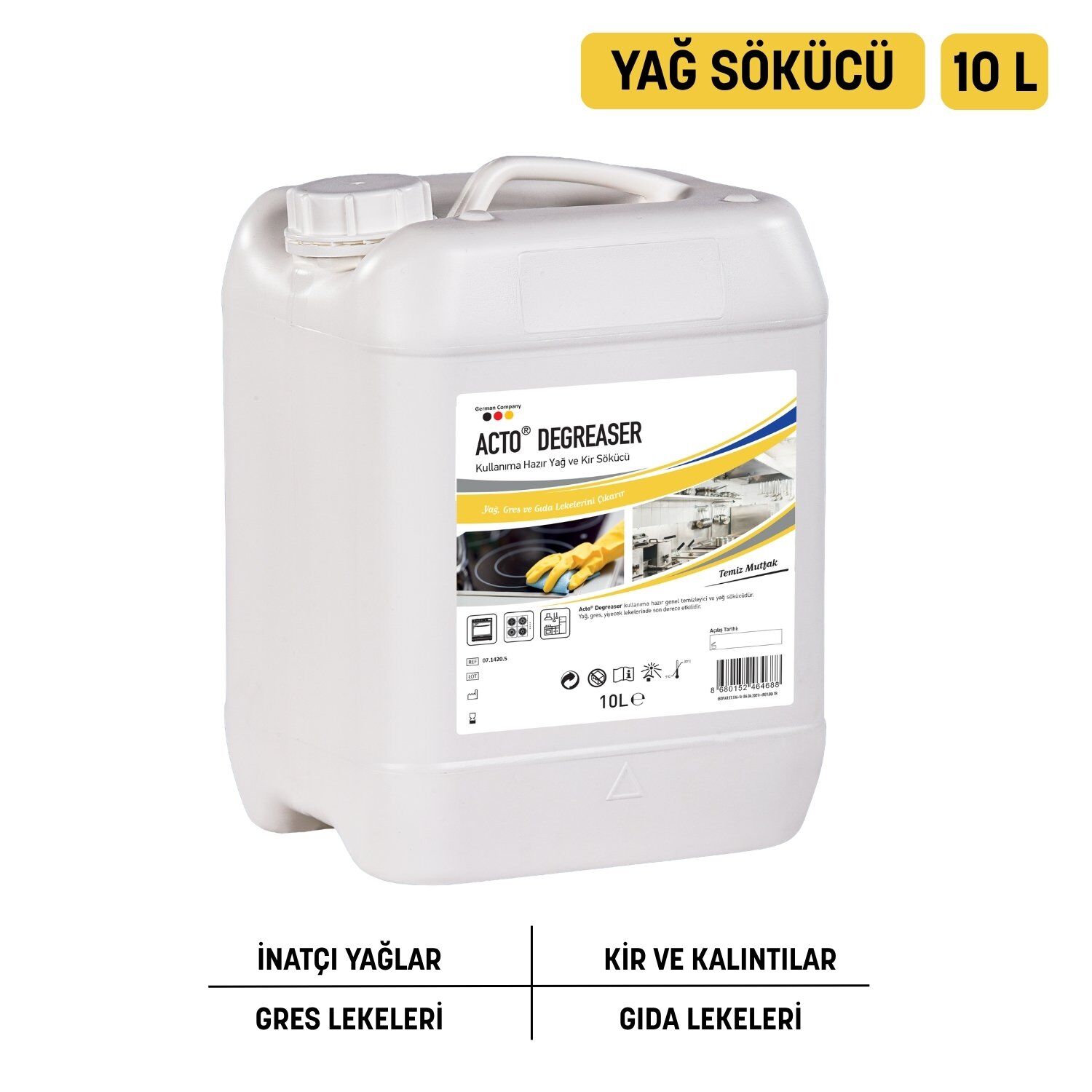 Degreaser 10 L | Kullanıma Hazır Yağ Ve Kir Çözücü | Etkili Formül