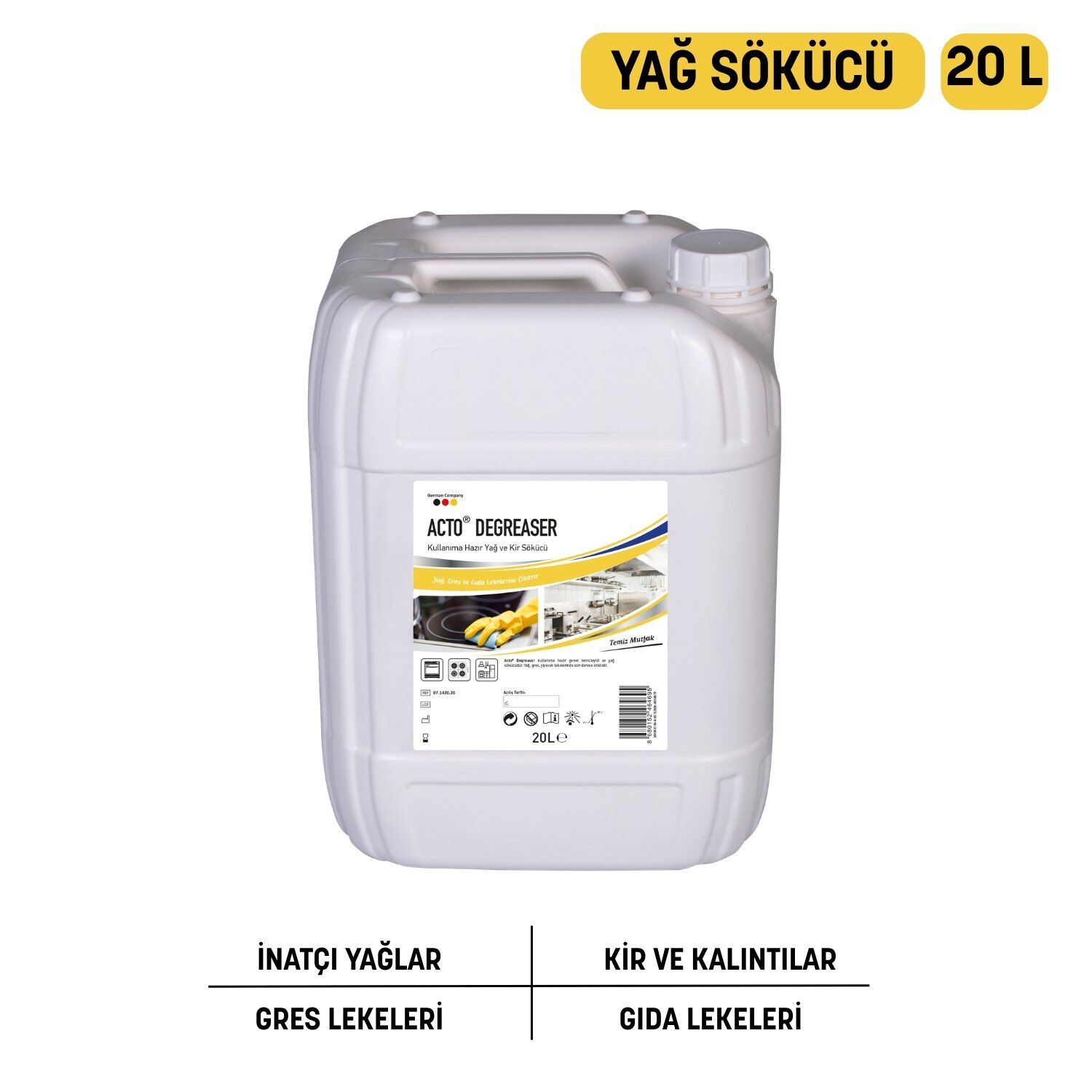 DEGREASER 20 L Kullanıma Hazır Yağ ve Kir Sökücü