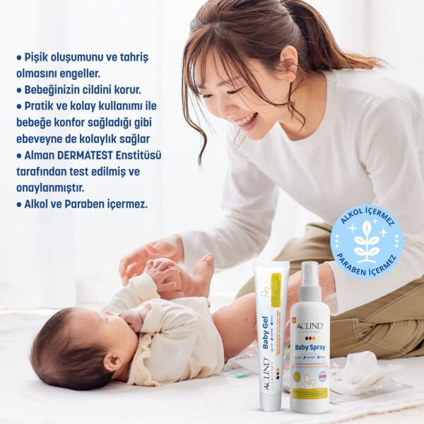 Aclind® BABY GEL 50 ml [Bebek Bezi Bölgesi Pişik Bakım Jeli]