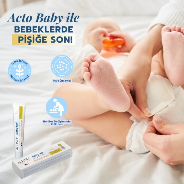 Aclind® BABY GEL 50 ml [Bebek Bezi Bölgesi Pişik Bakım Jeli]
