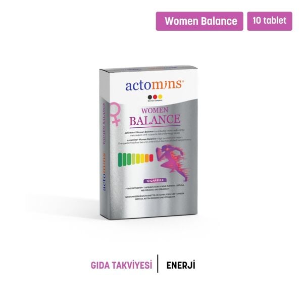 Actomins® Women Balance – Kadınlara Özel Kırmızı Ginseng, Epimedium ve Turnera diffusa İçeren Takviye Edici Gıda
