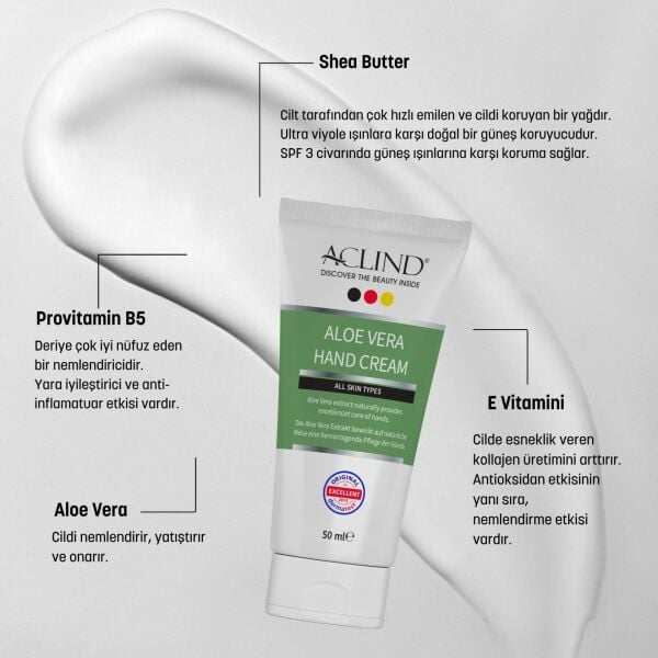 ACLIND® ALOE VERA 50 ml Onarıcı El Kremi