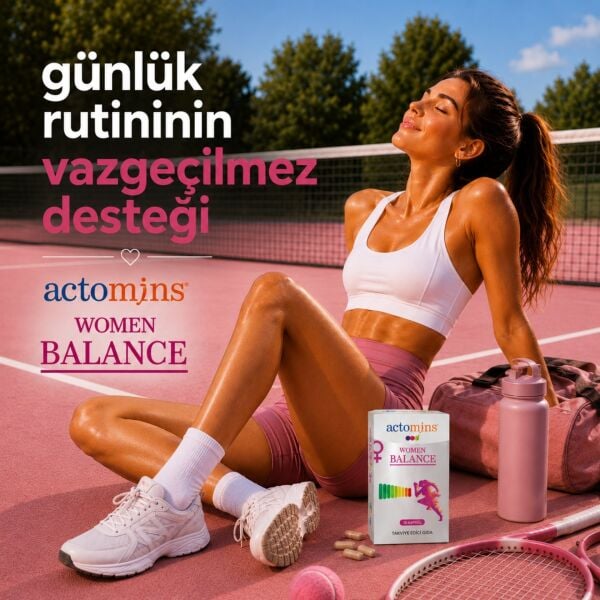Actomins® Women Balance + Energy Set – Kırmızı Ginseng, Epimedium, Turnera diffusa, Tribulus ve L-Arjinin İçeren Takviye Edici Gıda Seti