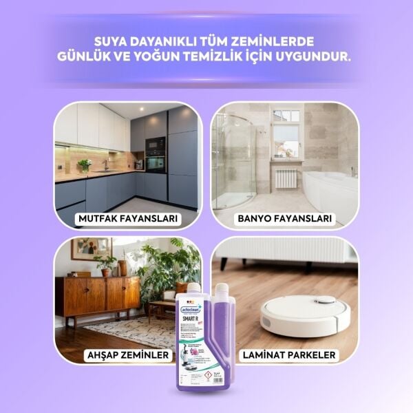 Actoclean® Smart R – Robot & Islak Dikey Süpürgeler İçin Egzotik Kokulu Konsantre Yüzey Temizleyici 1 Litre