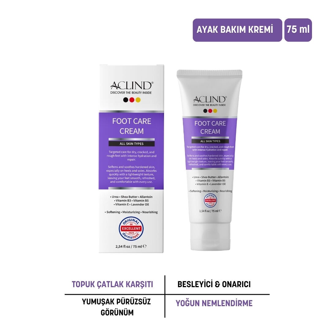 Aclind® Foot Care Cream 75 ML (Ayak Bakım Kremi)