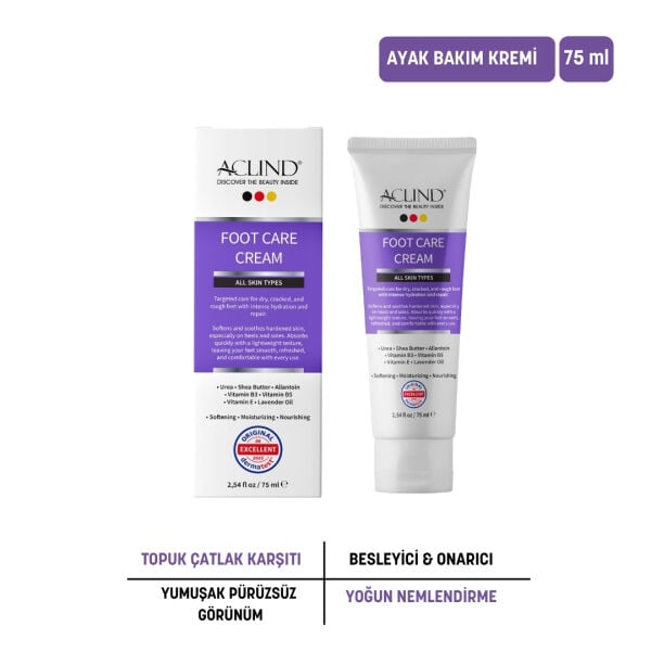 Aclind® Foot Care Cream 75 ML (Ayak Bakım Kremi)