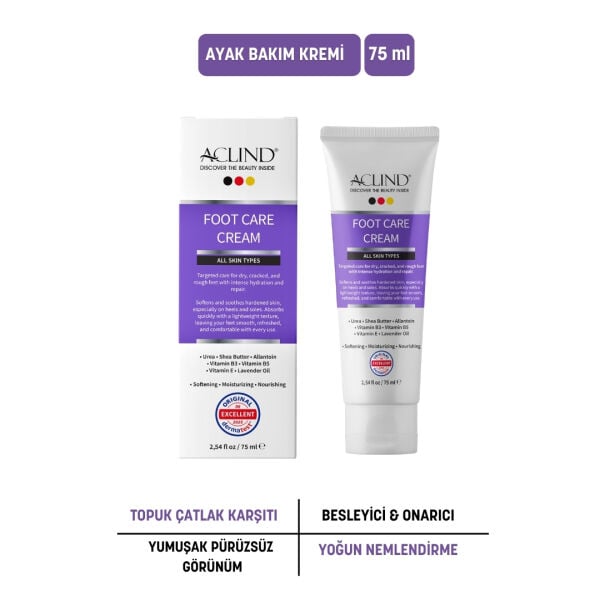 Aclind® Foot Care Cream 75 ML (Ayak Bakım Kremi)